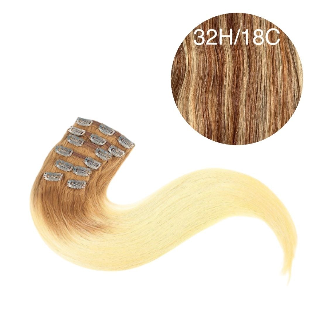 Hair Clips Color _32H/18C GVA hair_Luxury line.