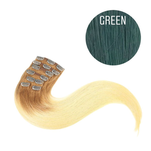 Hair Clips Color GREEN GVA hair_One donor line.