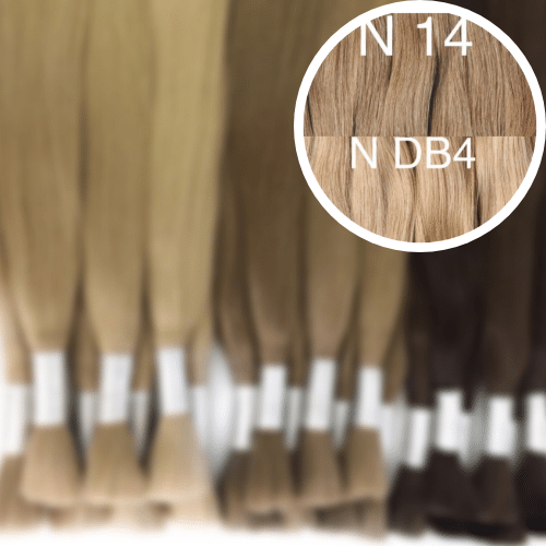 Raw Cut / Bulk Hair Color _14/DB4 GVA hair_One donor line.