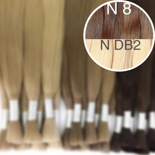 Raw Cut / Bulk Hair Color _8/DB2 GVA hair_One donor line.