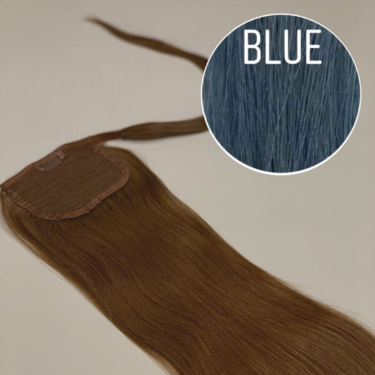 Hair Ponytail Color BLUE GVA hair_One donor line.