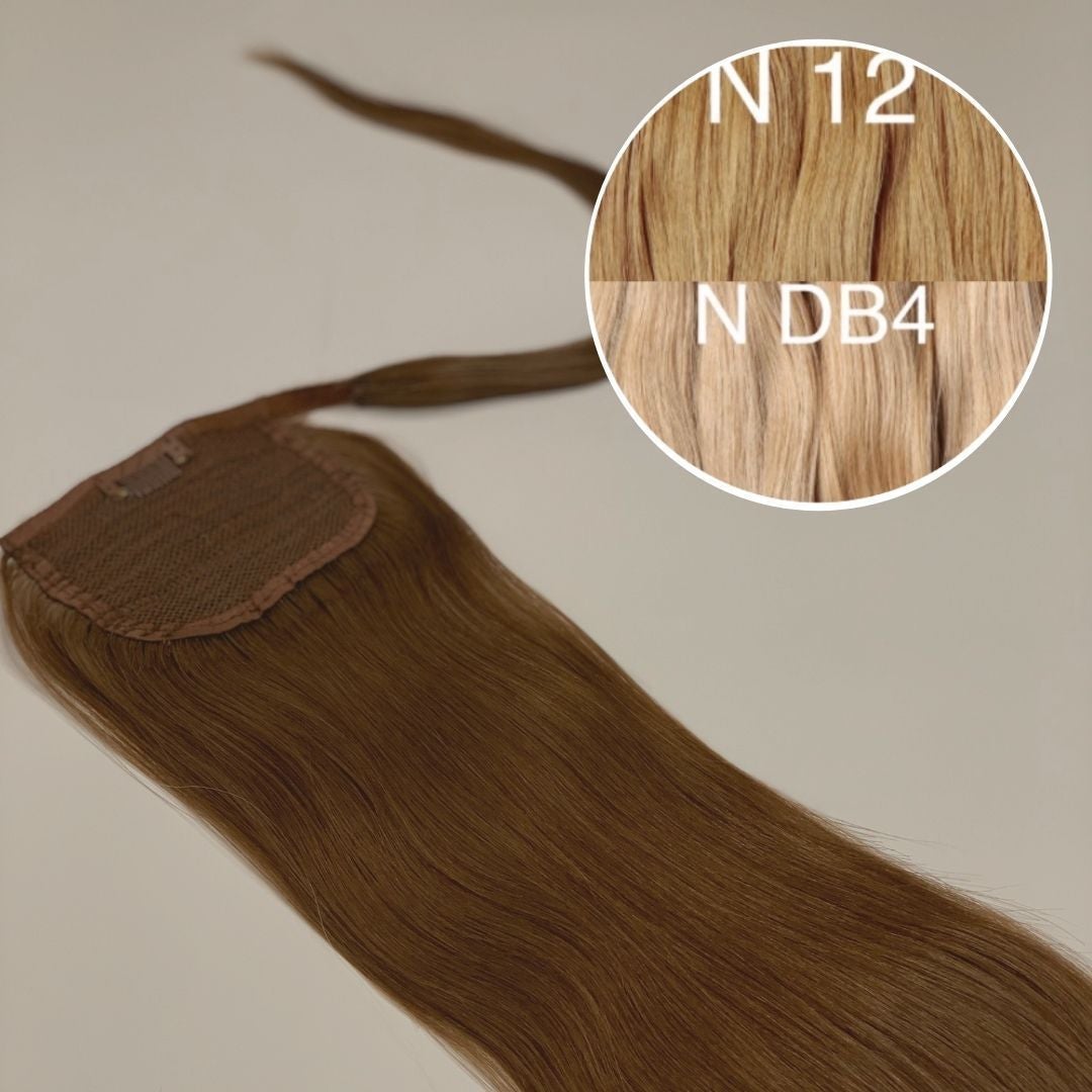 Hair Ponytail Color _12/DB4 GVA hair_One donor line.