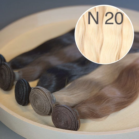 Machine Wefts / Bundles Color 20 GVA hair_One donor line.