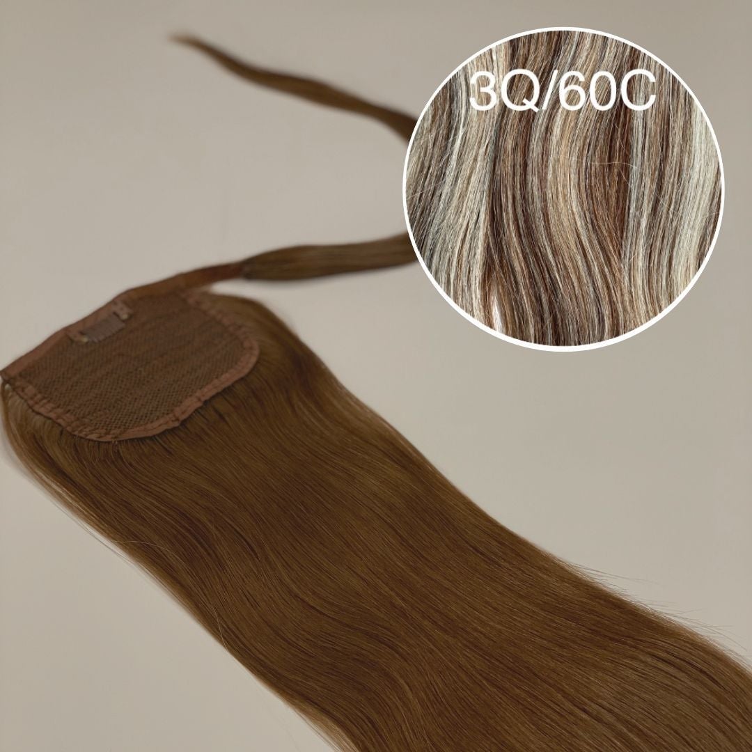 Hair Ponytail Color _3Q/60C GVA hair_Luxury line.