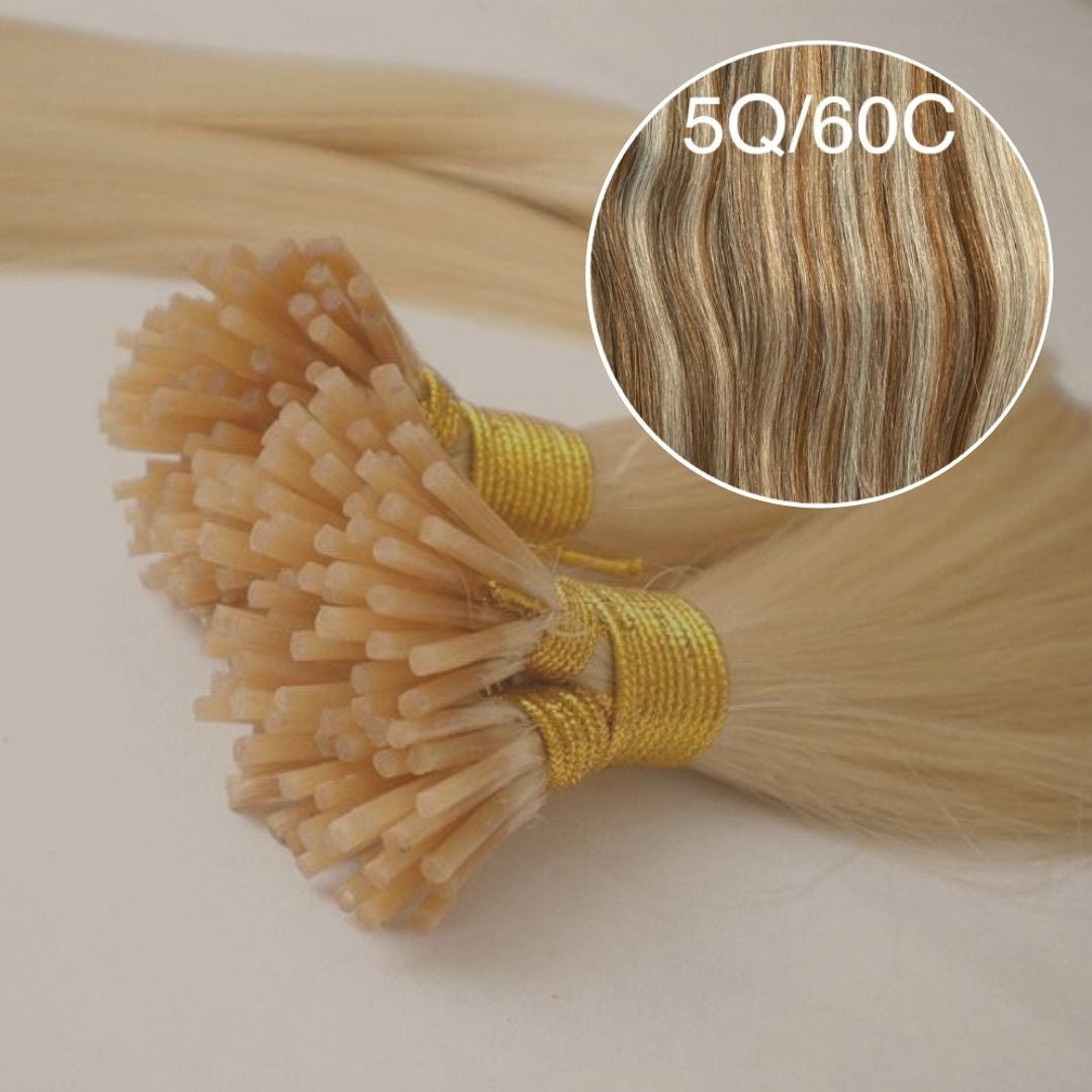 Micro links / I Tip Color _5Q/60C GVA hair_Luxury line.