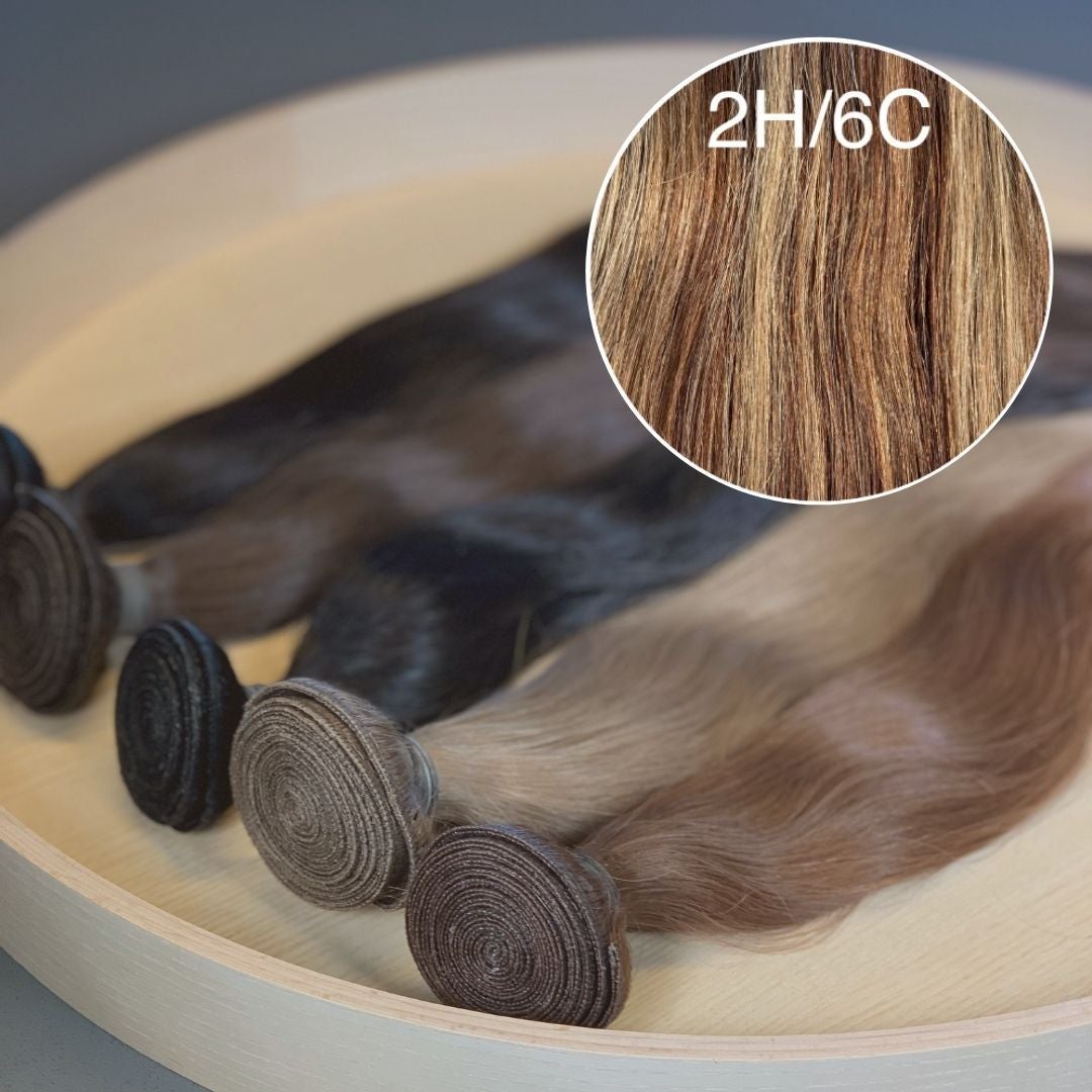 Machine Wefts / Bundles Color _2H/6C GVA hair_Luxury line.