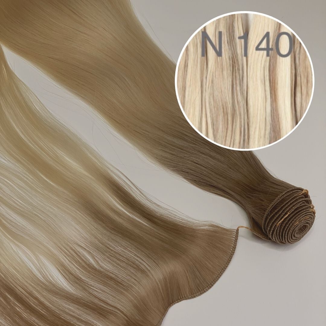 Hair Wefts Hand tied / Bundles Color 140 GVA hair_One donor line.