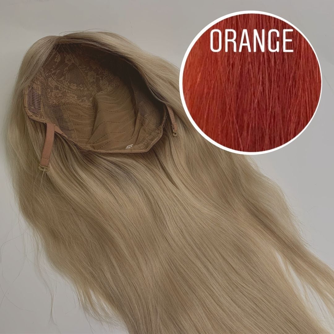 Wigs Color ORANGE GVA hair_One donor line.