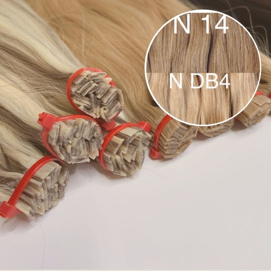 Hot Fusion, Flat Tip Color _14/DB4 GVA hair_One donor line.