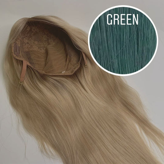 Wigs Color GREEN GVA hair_One donor line.