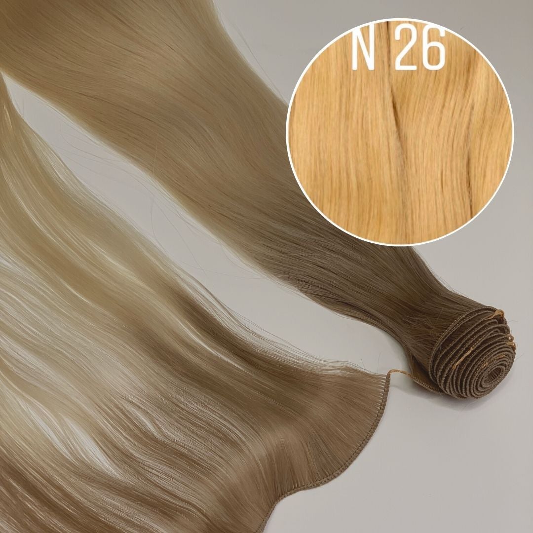 Hair Wefts Hand tied / Bundles Color 26 GVA hair_One donor line.