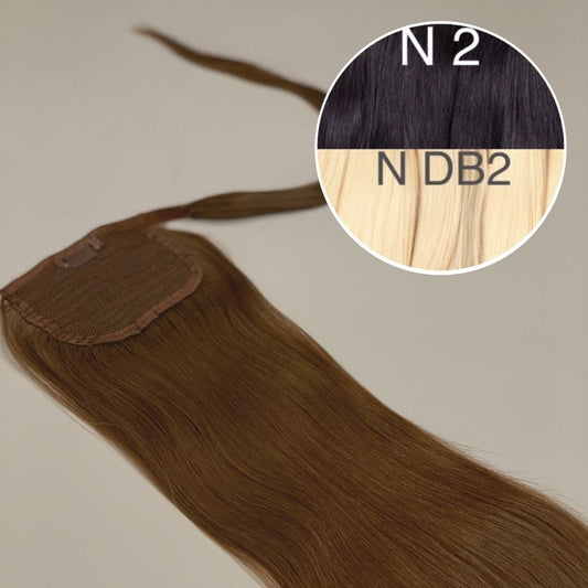 Hair Ponytail Color _2/DB2 GVA hair_One donor line.