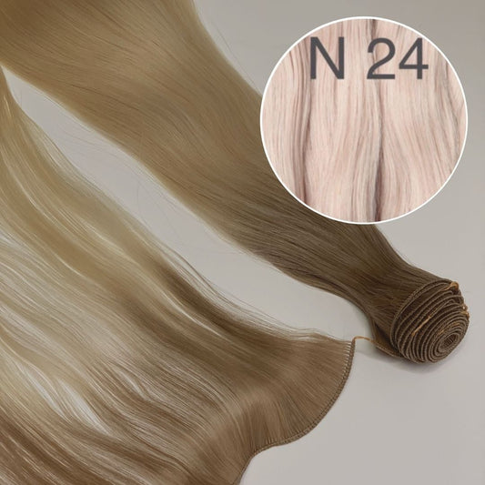 Hair Wefts Hand tied / Bundles Color 24 GVA hair_One donor line.