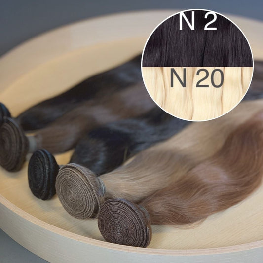 Machine Wefts / Bundles Color _2/20 GVA hair_One donor line.