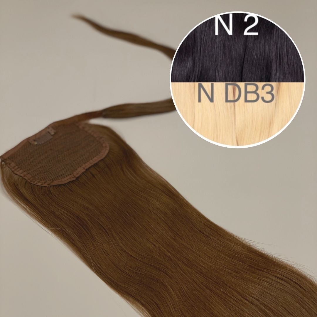 Hair Ponytail Color _2/DB3 GVA hair_One donor line.