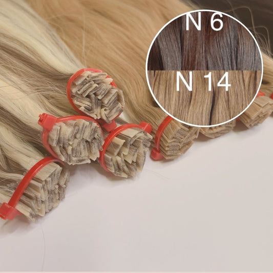 Hot Fusion, Flat Tip Color _6/14 GVA hair_One donor line.