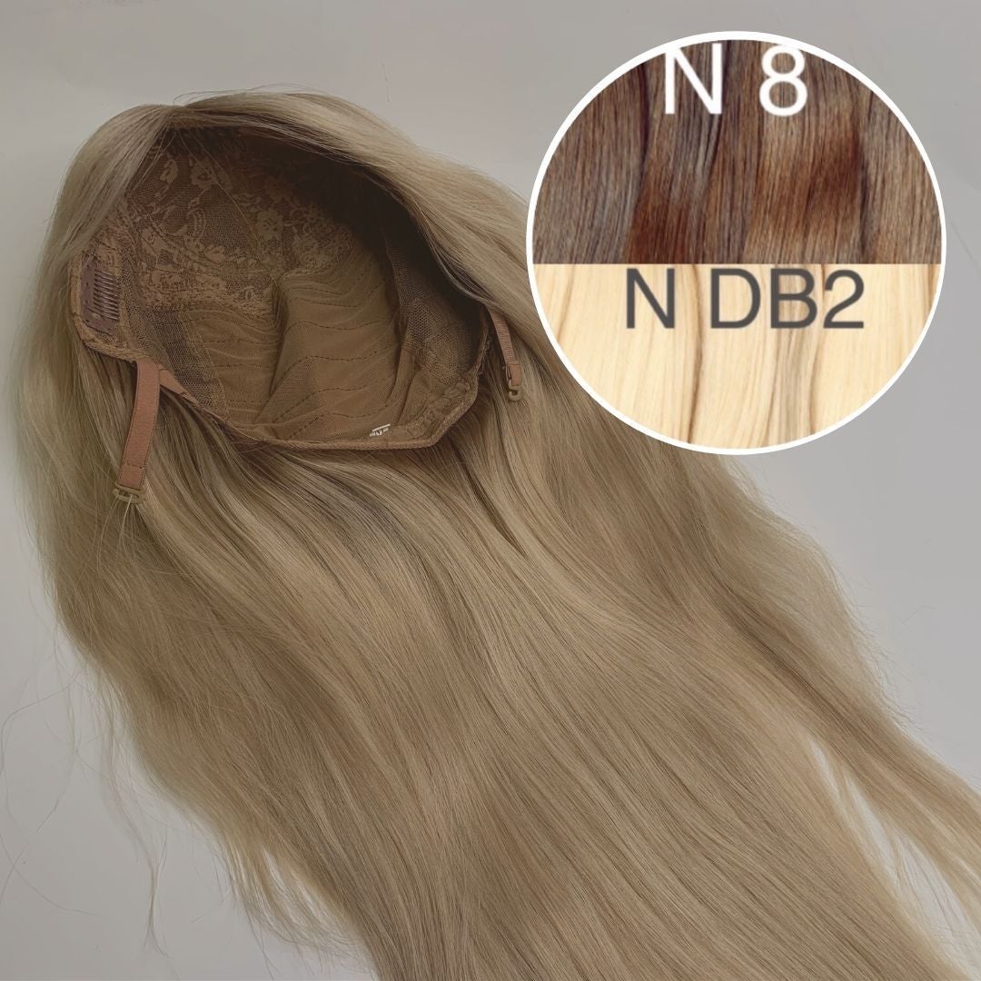 Wigs Color _8/DB2 GVA hair_One donor line.