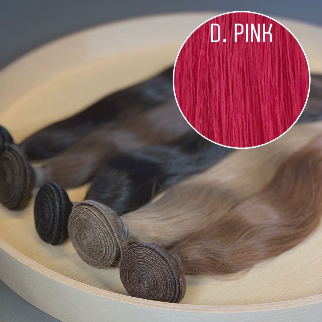 Machine Wefts / Bundles Color D. PINK GVA hair_One donor line.