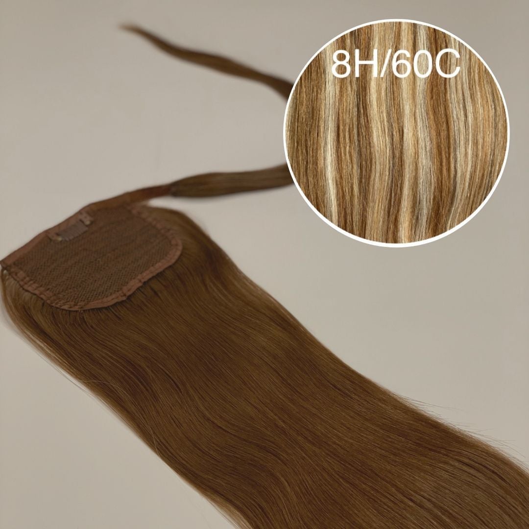 Hair Ponytail Color _8H/60C GVA hair_Luxury line.