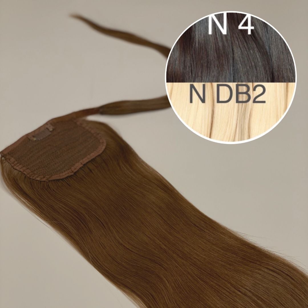 Hair Ponytail Color _4/DB2 GVA hair_One donor line.