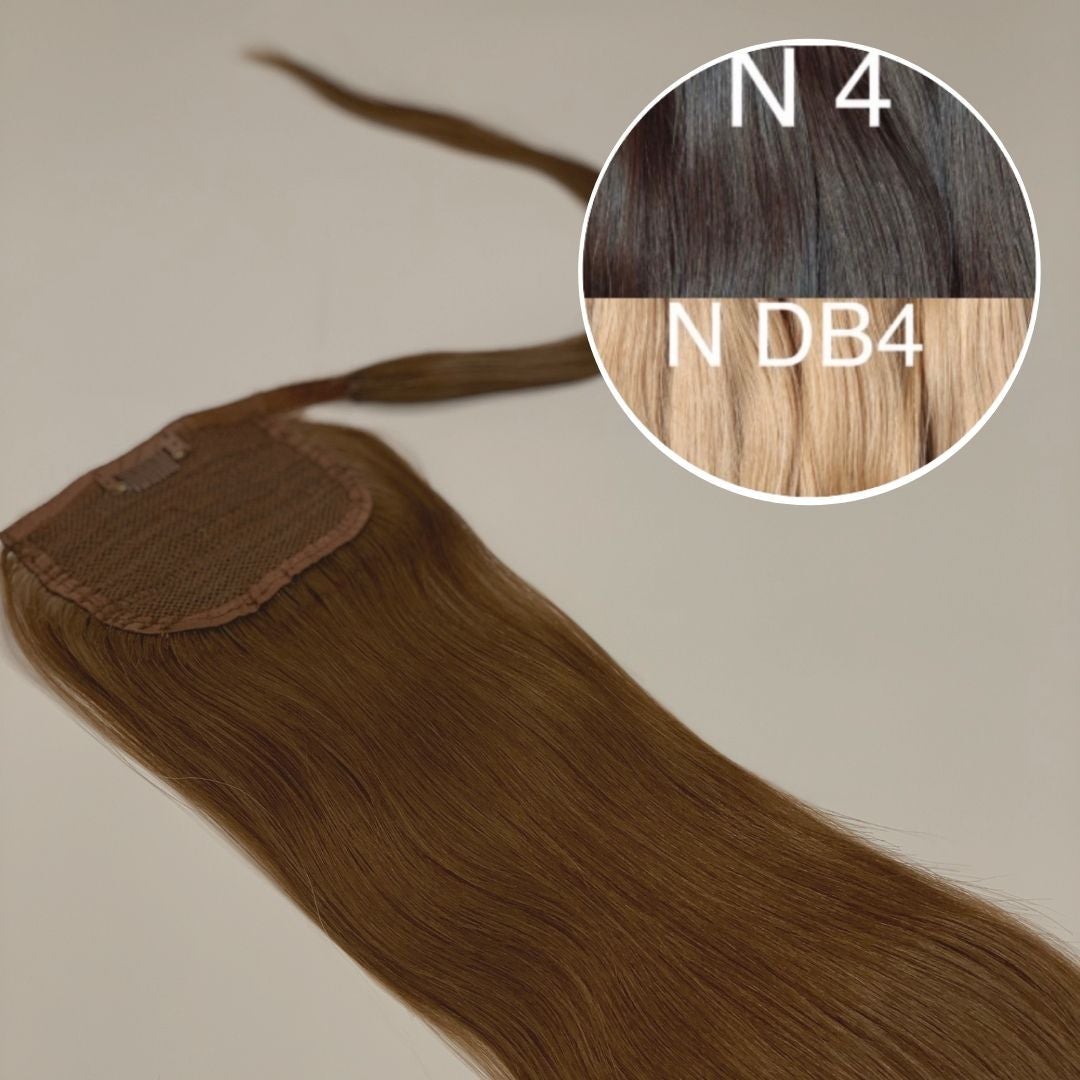 Hair Ponytail Color _4/DB4 GVA hair_One donor line.