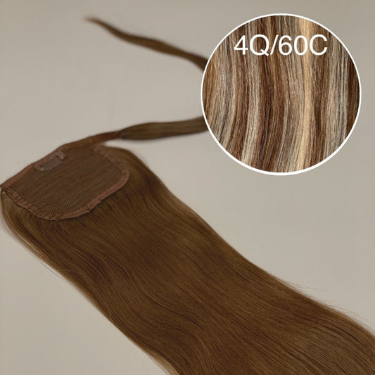 Hair Ponytail Color _4Q/60C GVA hair_Luxury line.