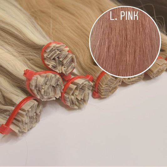 Hot Fusion, Flat Tip Color L. PINK GVA hair_One donor line.