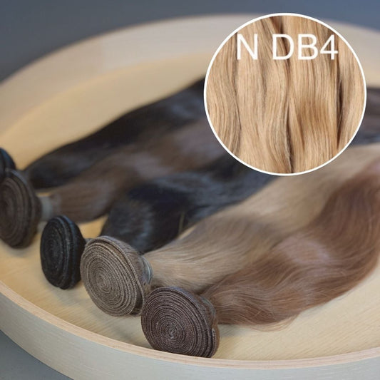 Machine Wefts / Bundles Color DB4 GVA hair_One donor line.