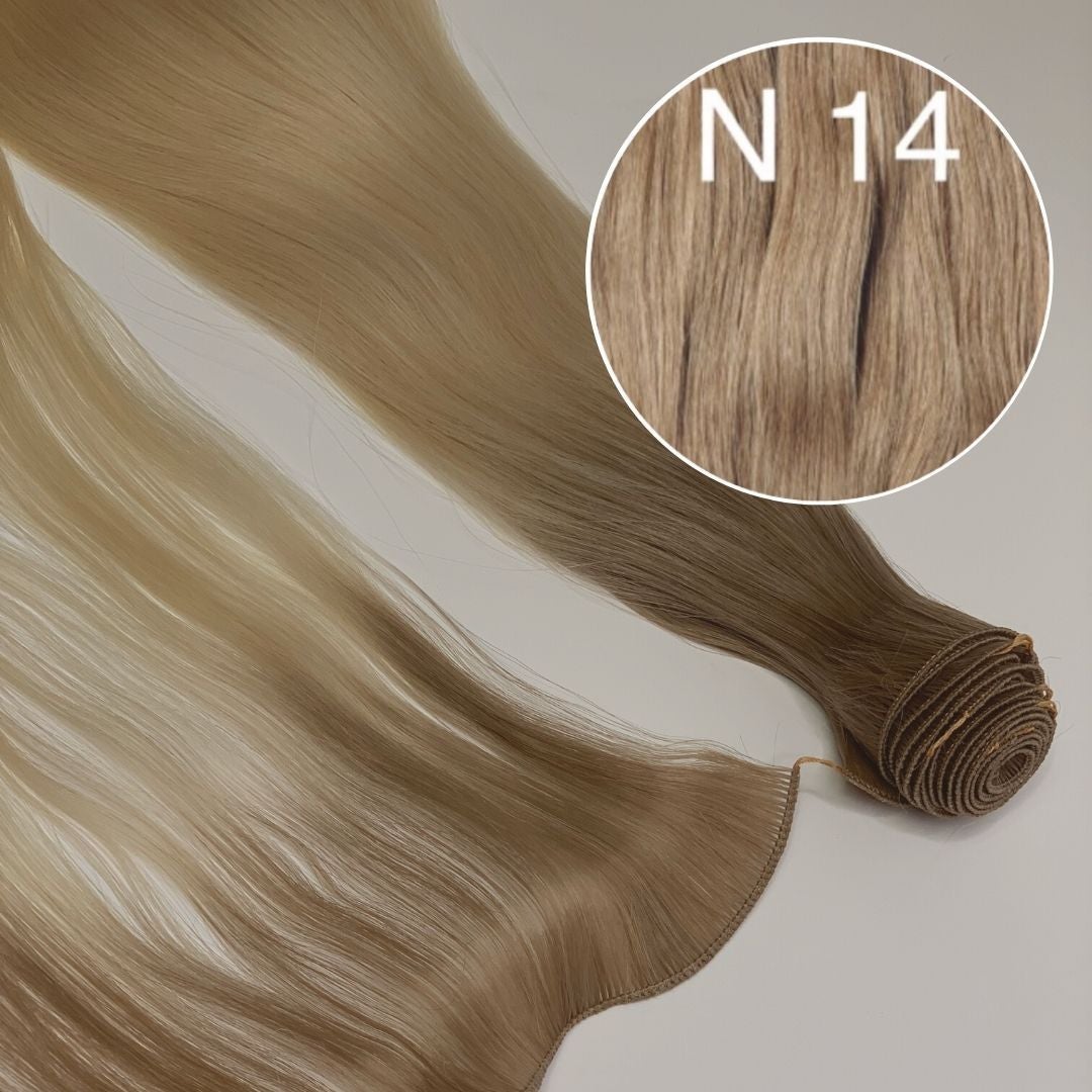 Hair Wefts Hand tied / Bundles Color 14 GVA hair_One donor line.