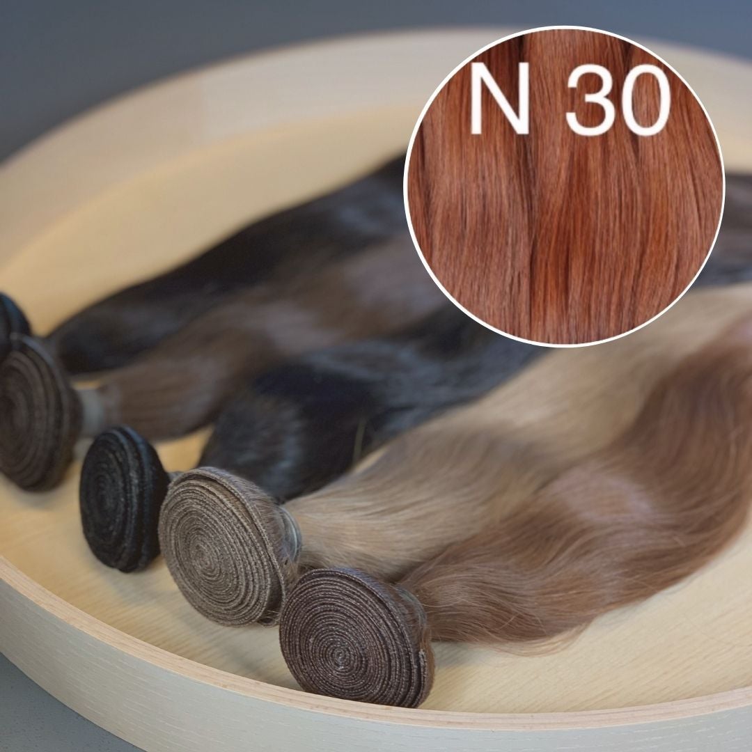 Machine Wefts / Bundles Color 30 GVA hair_One donor line.