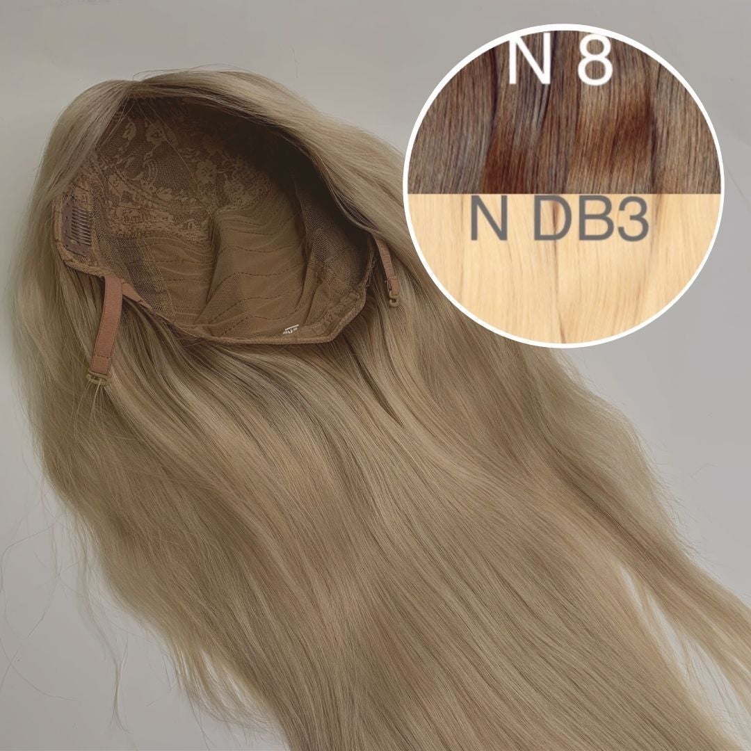 Wigs Color _8/DB3 GVA hair_One donor line.