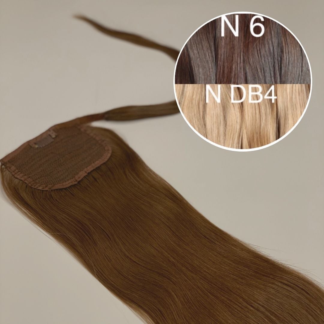 Hair Ponytail Color _6/DB4 GVA hair_One donor line.