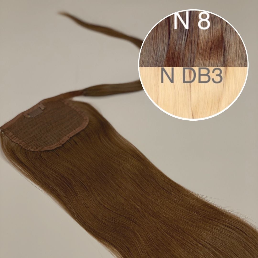 Hair Ponytail Color _8/DB3 GVA hair_One donor line.