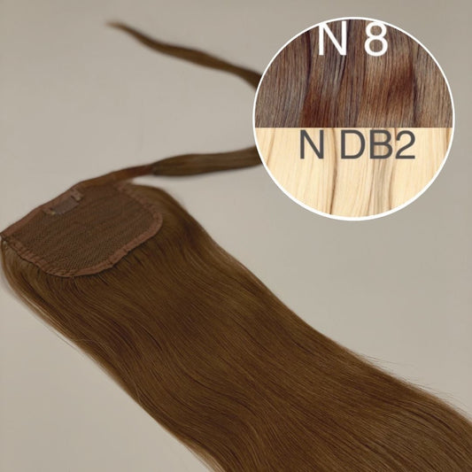 Hair Ponytail Color _8/DB2 GVA hair_One donor line.