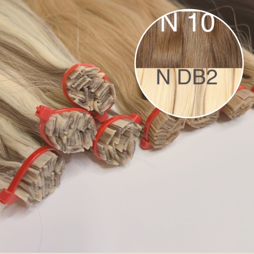 Hot Fusion, Flat Tip Color _10/DB2 GVA hair_One donor line.