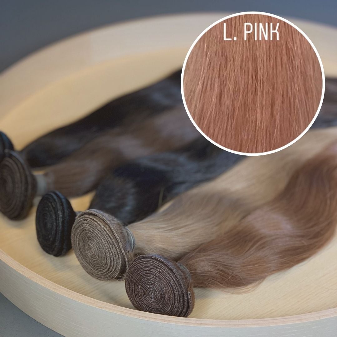 Machine Wefts / Bundles Color L. PINK GVA hair_One donor line.