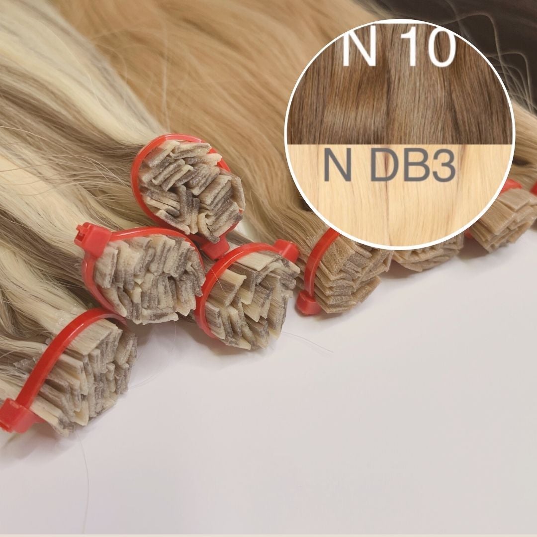 Hot Fusion, Flat Tip Color _10/DB3 GVA hair_One donor line.