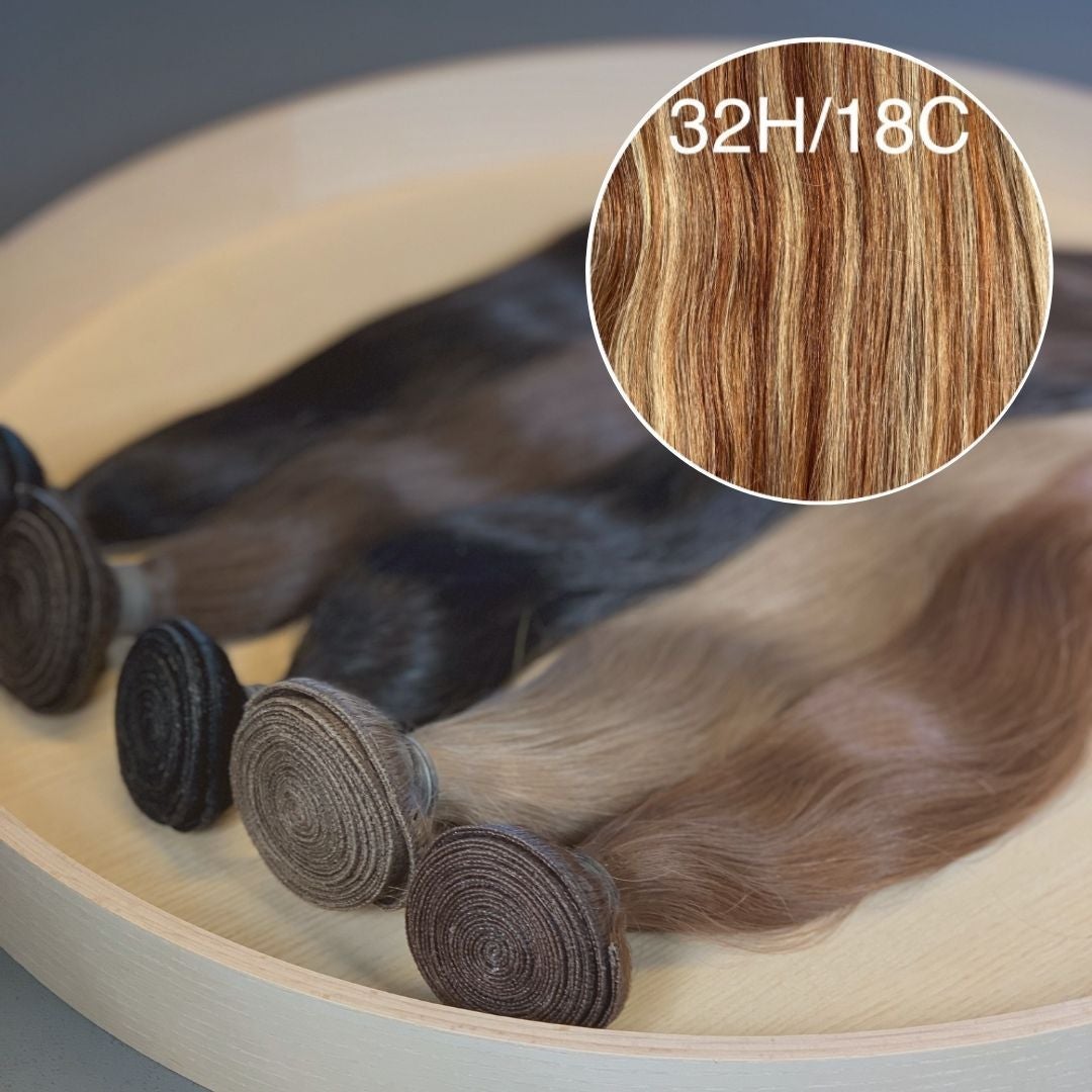 Machine Wefts / Bundles Color _32H/18C GVA hair_Luxury line.