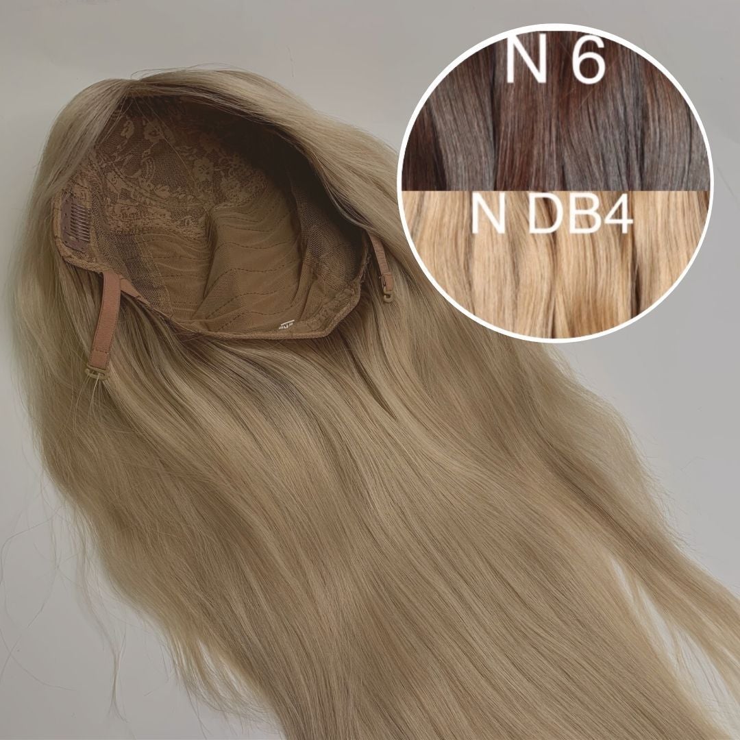 Wigs Color _6/DB4 GVA hair_One donor line.