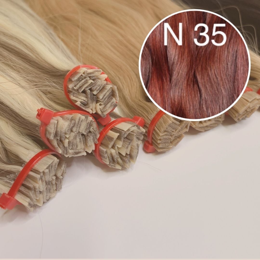 Hot Fusion, Flat Tip Color 35 GVA hair_One donor line.