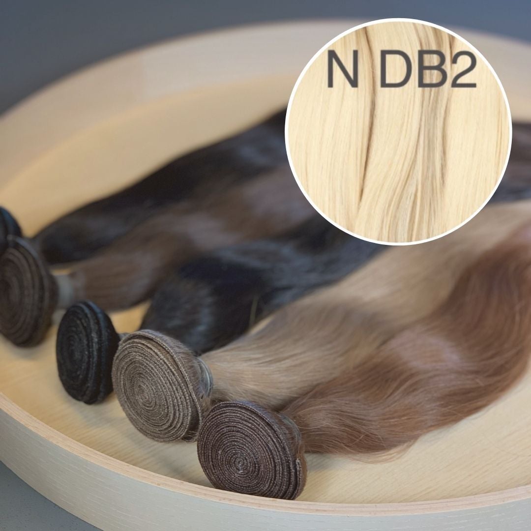 Machine Wefts / Bundles Color DB2 GVA hair_One donor line.