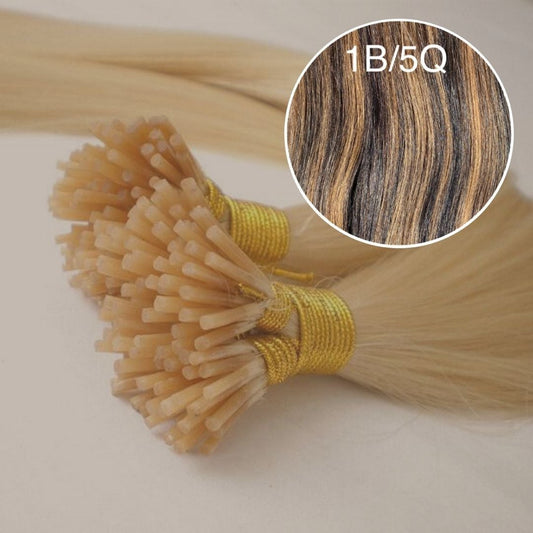 Micro links / I Tip Color _1B/5Q GVA hair_Luxury line.