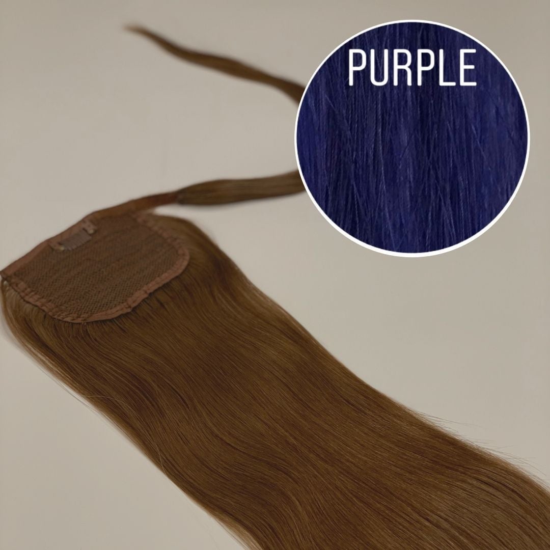 Hair Ponytail Color PURPLE GVA hair_One donor line.