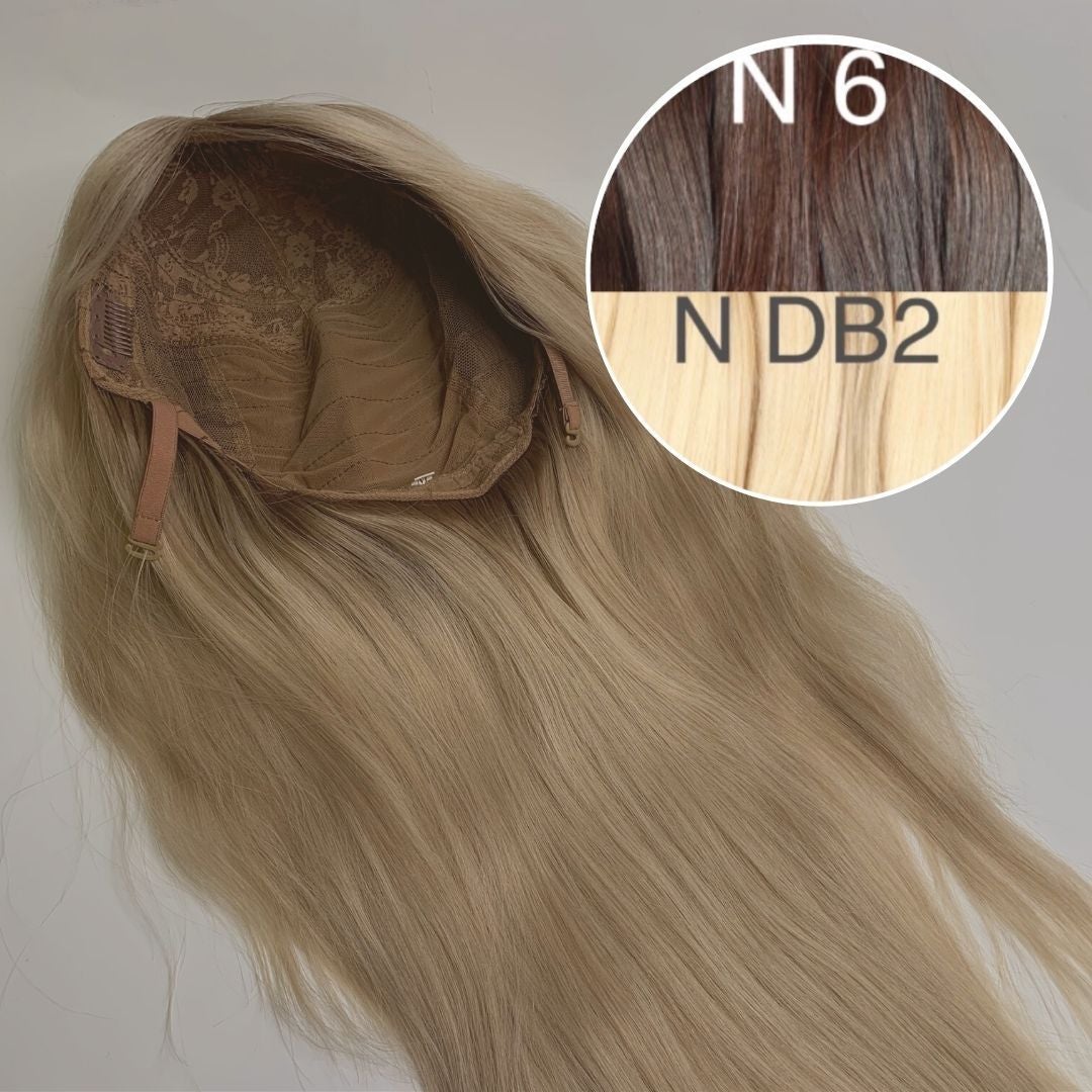 Wigs Color _6/DB2 GVA hair_One donor line.