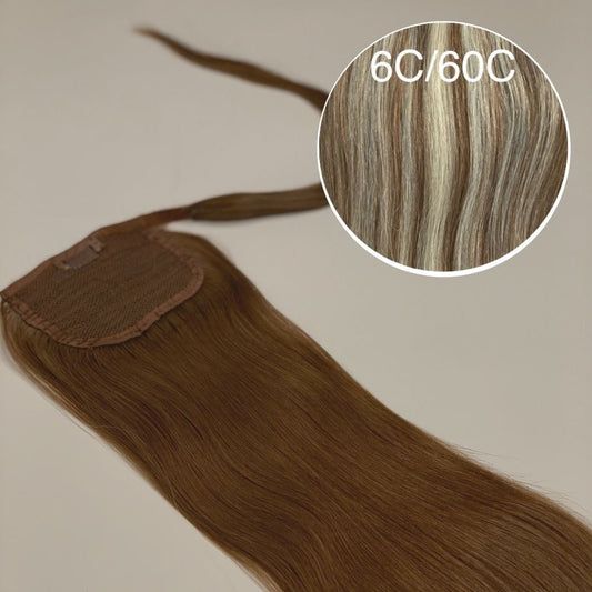 Hair Ponytail Color _6C/60C GVA hair_Luxury line.