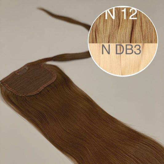 Hair Ponytail Color _12/DB3 GVA hair_One donor line.