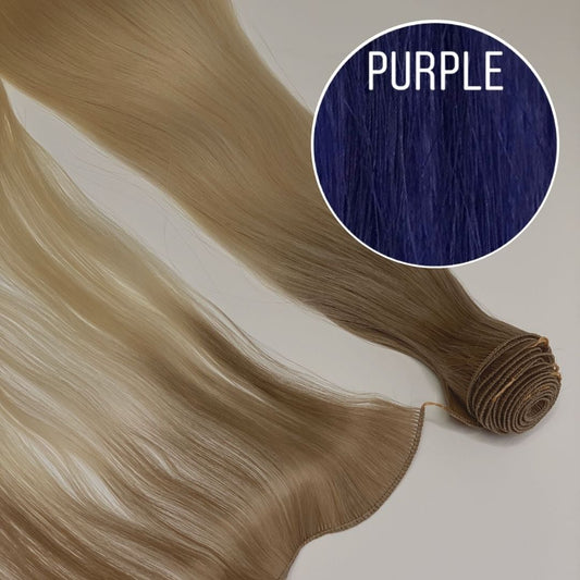 Hair Wefts Hand tied / Bundles Color PURPLE GVA hair_One donor line.