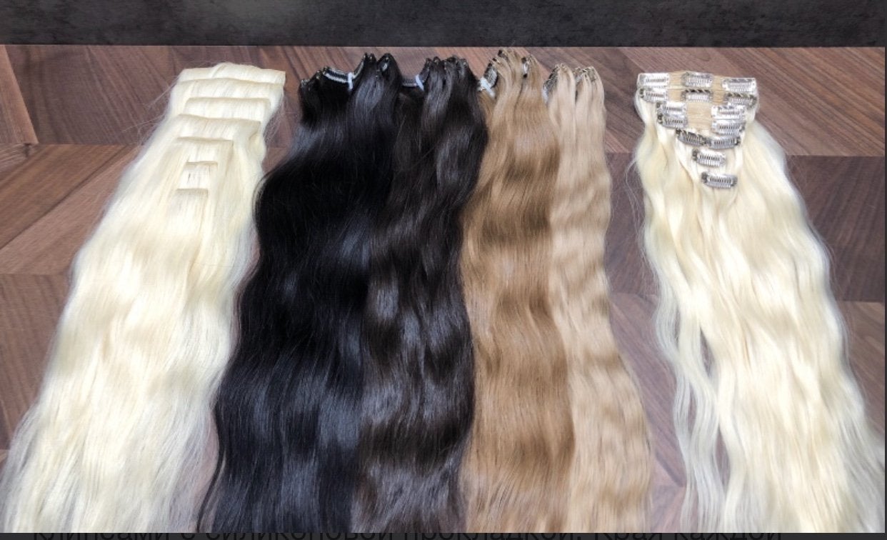 Hair Clips Color _1B/5Q GVA hair_Luxury line.