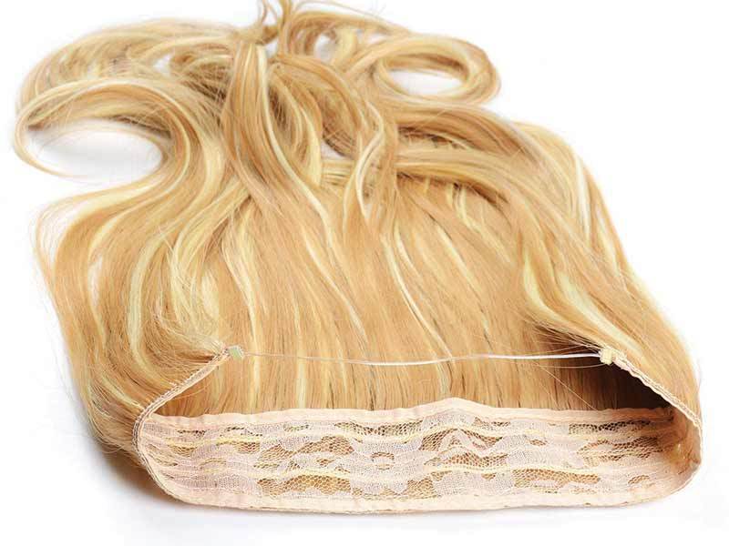 GVA Hair, Halo, hair extension, human hair, dark black, natural real hair extension, Halo, 100 gram, dark black, color 1.