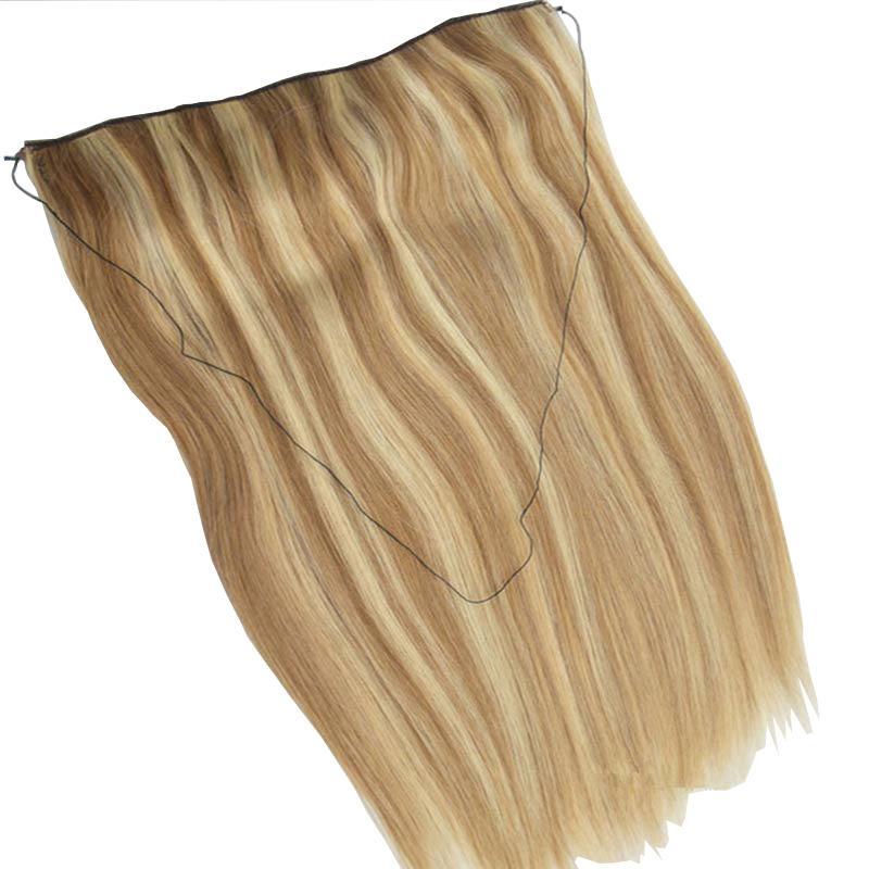 GVA Hair, Halo, hair extension, human hair, dark black, natural real hair extension, Halo, 100 gram, dark black, color 1.